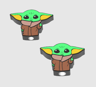 BABY YODA STRAW TOPPERS DIGITAL FILE