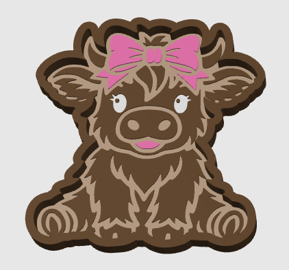 HIGHLAND COW TRAY DIGITAL FILE